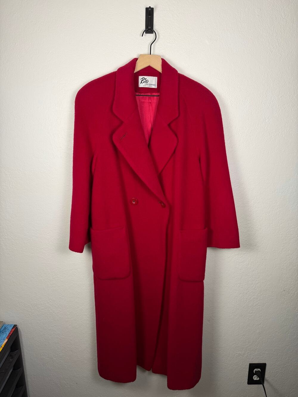 Vintage 1960s Apagora Luxury Fabric Wool Mohair Long Coat Statement Outerwear